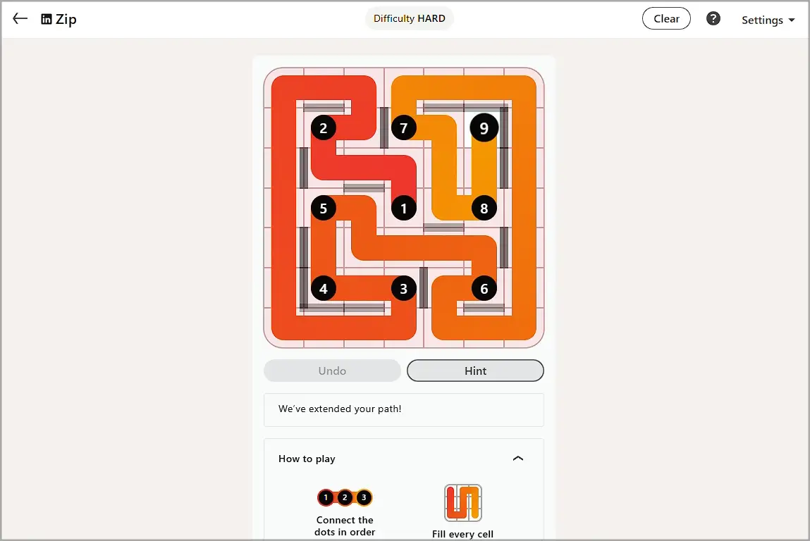 LinkedIn Zip today #522 solution